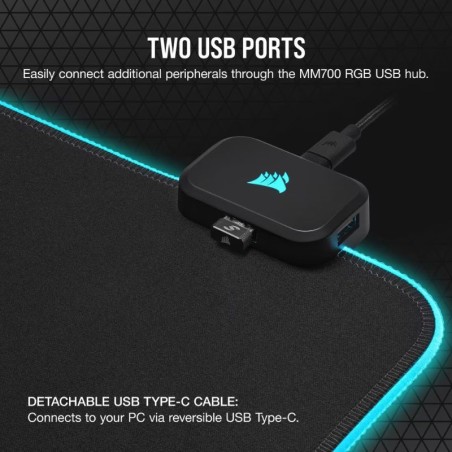 Mouse Pad Gamer Corsair MM700 XL RGB - Negro
