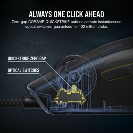 Mouse Gamer Corsair M75 RGB USB - Negro