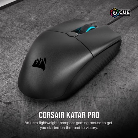 Mouse Gamer Corsair Katar Pro RGB USB - Negro
