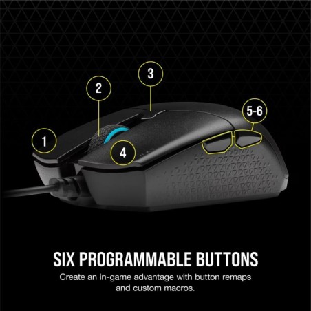 Mouse Gamer Corsair Katar Pro RGB USB - Negro