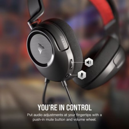 Auricular Gamer Corsair HS35 V2 Stereo - Carbon