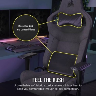 Silla Gamer Corsair T3 Rush - Charcoal