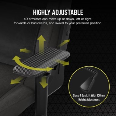 Silla Gamer Corsair T3 Rush - Charcoal