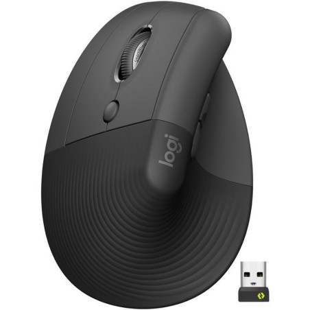 Mouse Logitech Lift Vertical Izquierdo Wireless - Gris
