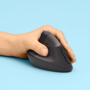 Mouse Logitech Lift Vertical Izquierdo Wireless - Gris