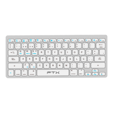 Teclado FTX FTXB1000 Ultra Slim Bluetooth - Plata