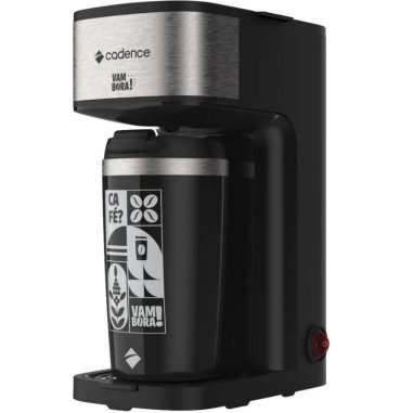 Combo Cafetera Cadence Vambora Con Vaso Térmico + Sandwichera Eléctrica Cadence Toast & Grill Prime Negro
