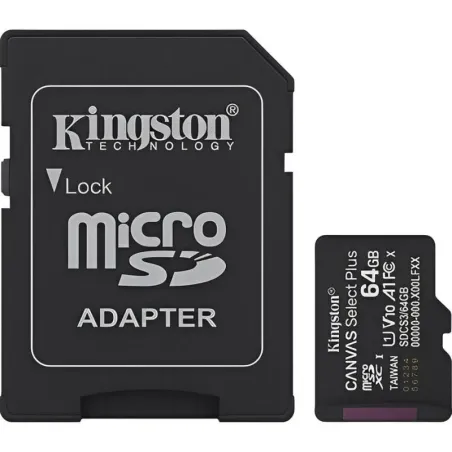 Memoria MicroSD Kingston Canvas Plus 100 MB/s 64 GB