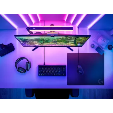 Mouse Pad Logitech G640 Large – Superficie de tela, base antideslizante