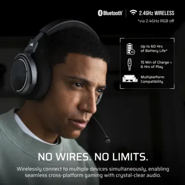 Auricular Gamer Corsair Virtuoso Max RGB Wireless XT - Slate