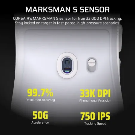 Mouse Gamer Corsair Sabre V2 Pro Ultralight - Blanco