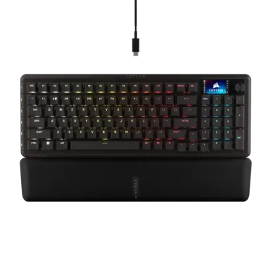 Teclado Gamer Corsair Vanguard Pro 96 – Switches magnéticos, pantalla LCD