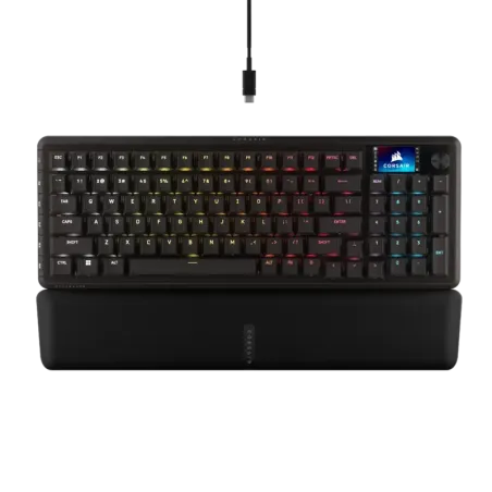 Teclado Gamer Corsair Vanguard Pro 96 – Switches magnéticos, pantalla LCD
