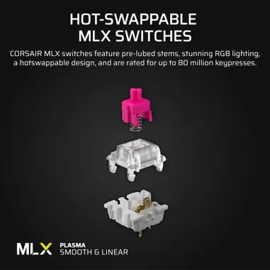 Teclado Gamer Corsair Vanguard 96 – Switches MLX, diseño compacto