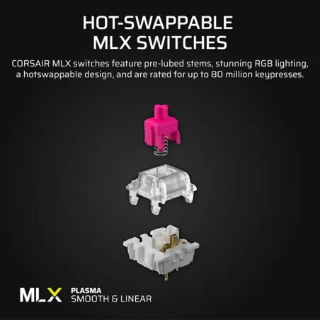 Teclado Gamer Corsair Vanguard 96 – Switches MLX, diseño compacto