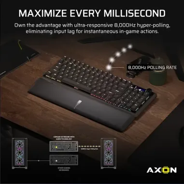 Teclado Gamer Corsair Vanguard 96 – Switches MLX, diseño compacto