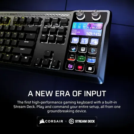 Teclado Gamer + Stream Deck Corsair Galleon 100SD – Control de streaming, botones personalizables