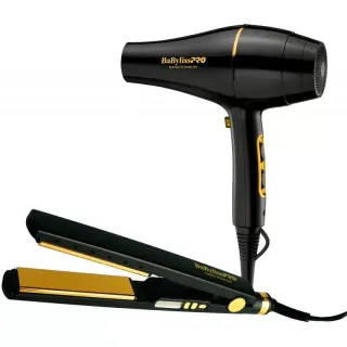 Pack Babyliss Pro Nano Titanium Nano Gold Planchita + Secador De Pelo