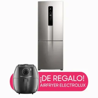 Heladera Electrolux F/S 488Lts Inverter Freezer Abajo  - Inox