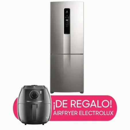 Heladera Electrolux F/S 488Lts Inverter Freezer Abajo  - Inox
