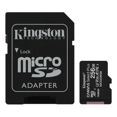 Memoria MicroSD Kingston Canvas 256GB – Velocidad de hasta 100MB/s