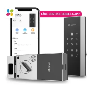 Cerradura Inteligente Ezviz DL03 – Acceso por Contraseña, Tarjeta y Aplicación Móvil