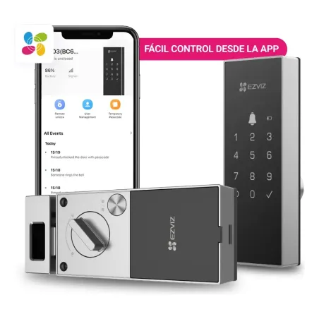 Cerradura Inteligente Ezviz DL03 – Acceso por Contraseña, Tarjeta y Aplicación Móvil