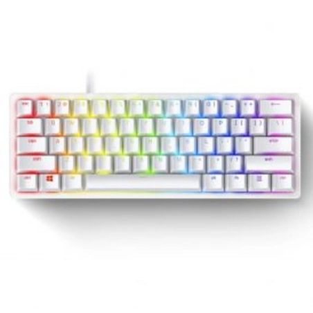 Teclado Gamer Razer Huntsman Mini 60% Mercury – Óptico, Compacto, Blanco