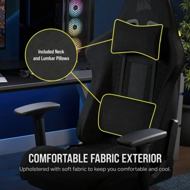 Silla Gamer Corsair TC100 Relaxed - Negro