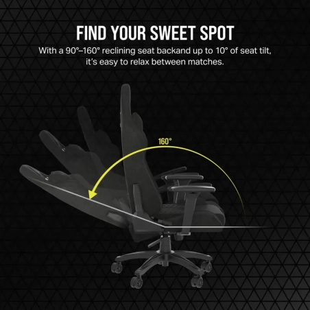 Silla Gamer Corsair TC100 Relaxed - Negro