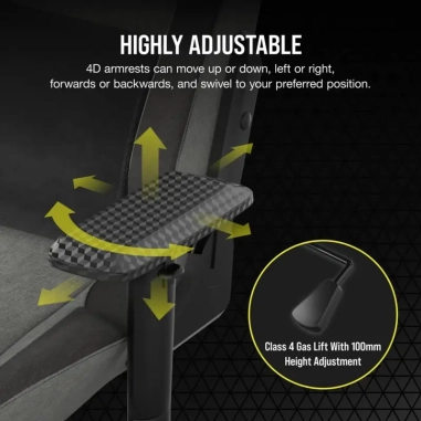 Silla Gamer Corsair T3 Rush - Gris/Carbón