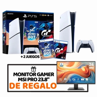 Consola Sony PlayStation 5 Slim 825GB Digital – Bundle Astro Bot + Gran Turismo 7