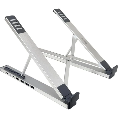 Soporte Quanta QTSNT17 7 en 1 para Notebook/Tablet - Ajustable, Base Ventilada con HUB