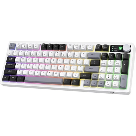 Teclado Gamer Onikuma MT902 96% RGB Inalámbrico - White (Inglés)