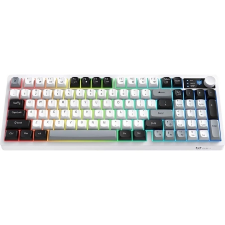 Teclado Gamer Onikuma MT902 96% RGB Inalámbrico - White (Inglés)