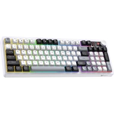 Teclado Gamer Onikuma MT902 96% RGB Inalámbrico - White (Inglés)