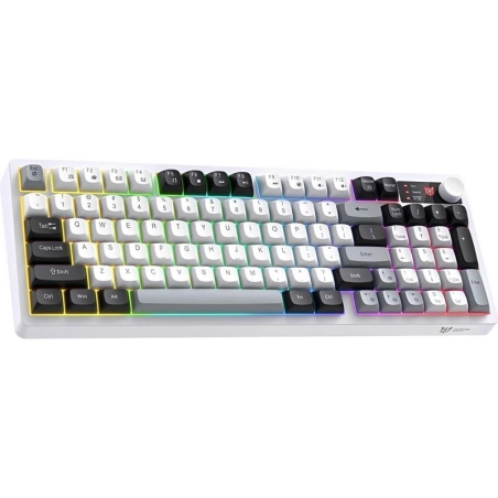 Teclado Gamer Onikuma MT902 96% RGB Inalámbrico - White (Inglés)