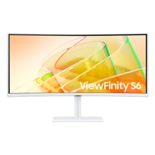 Monitor Samsung ViewFinity S6 34" WQHD – Curvo, Ultrawide, Blanco