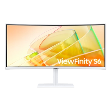 Monitor Samsung ViewFinity S6 34" WQHD – Curvo, Ultrawide, Blanco