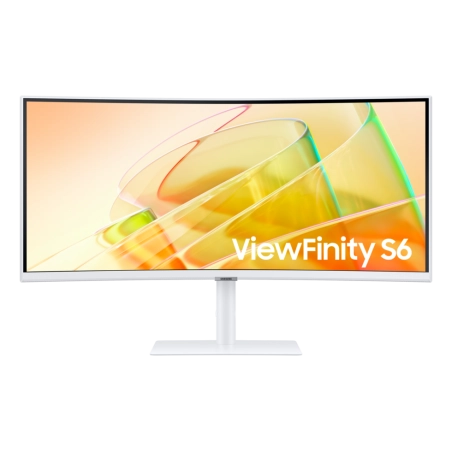 Monitor Samsung ViewFinity S6 34" WQHD – Curvo, Ultrawide, Blanco