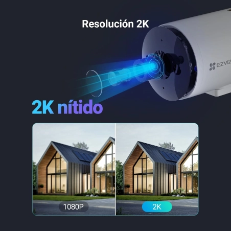 Cámara EZVIZ H5 PoE – 2K, Exterior, PoE, Visión Nocturna, Detección de Personas y Vehículos