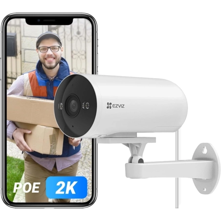 Cámara EZVIZ H5 PoE – 2K, Exterior, PoE, Visión Nocturna, Detección de Personas y Vehículos