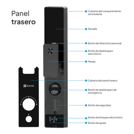 Cerradura Inteligente EZVIZ DL50FVS – Reconocimiento Facial 3D, Huella, WiFi, Bluetooth y Cámara