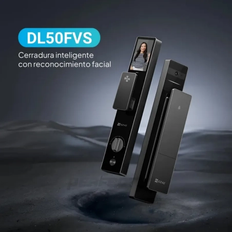 Cerradura Inteligente EZVIZ DL50FVS – Reconocimiento Facial 3D, Huella, WiFi, Bluetooth y Cámara