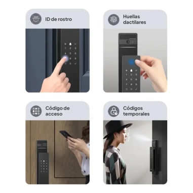 Cerradura Inteligente EZVIZ DL50FVS – Reconocimiento Facial 3D, Huella, WiFi, Bluetooth y Cámara