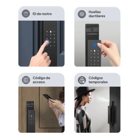 Cerradura Inteligente EZVIZ DL50FVS – Reconocimiento Facial 3D, Huella, WiFi, Bluetooth y Cámara