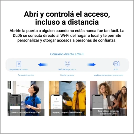 Cerradura Inteligente EZVIZ DL06 – Huella Digital, Contraseña, Tarjeta, WiFi y Bluetooth
