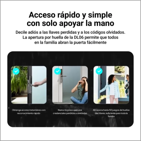 Cerradura Inteligente EZVIZ DL06 – Huella Digital, Contraseña, Tarjeta, WiFi y Bluetooth