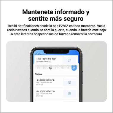Cerradura Inteligente EZVIZ DL06 – Huella Digital, Contraseña, Tarjeta, WiFi y Bluetooth