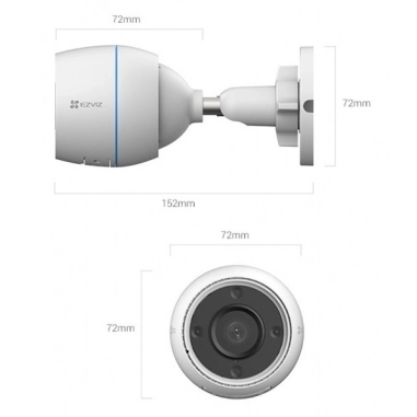 Cámara EZVIZ H3C – Full HD, Exterior, Visión Nocturna y Detección Inteligente de Personas